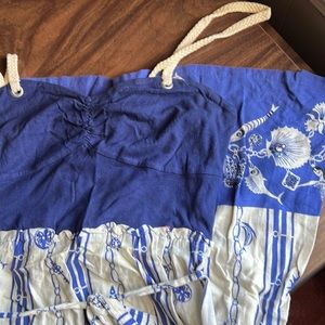 Anthropologie linen sun dress, small